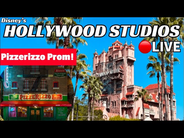 🔴LIVE: Disney’s HOLLYWOOD STUDIOS! Pizzerizzo Prom! Walt Disney World Live Stream! #wdw #disneyworld