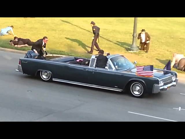 JFK MOTORCADE RE-ENACTMENT (FILMED FOR THE FICTIONAL STEPHEN KING MINI-SERIES "11/22/63")(OCT. 2015)