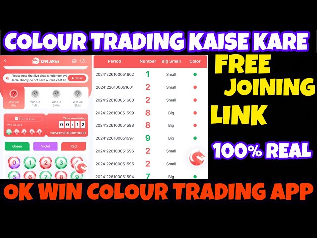 Colour Prediction Game | OK Win Kaise Khele | Colour Trading Kaise Kare || Colour Trading App |