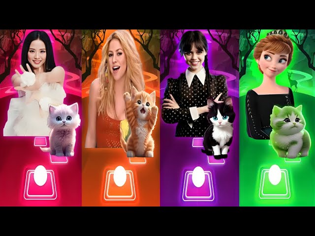 Cute Cats | Jisoo Flower | Shakira Waka Waka | Wednesday Dance Bloody Mary | Anna Enemy | Tiles Hop