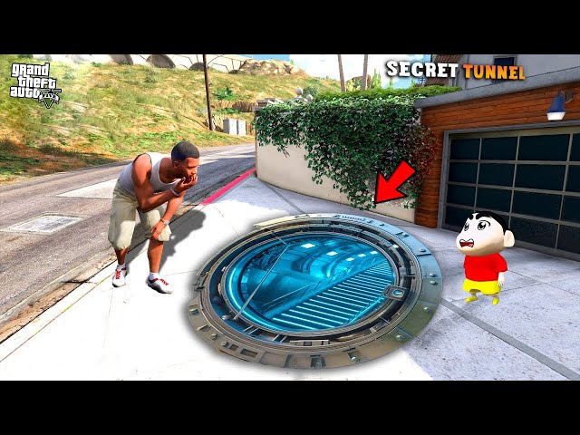 Franklin and Shinchan Find Most Ultimate Secret Tunnel In GTA 5 | Paradox FTW