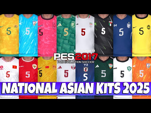 PES 2017 NEW NATIONAL TEAM AFC ASIAN KITS 2025 UPDATE