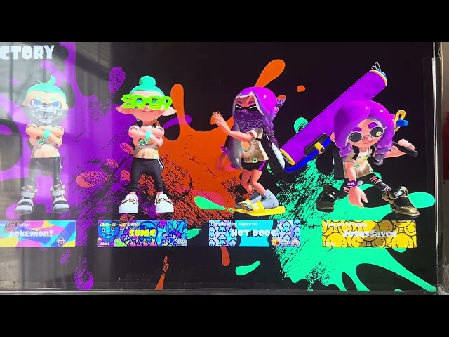 Playing a splatoon splatfest on the final day