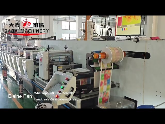 Daba unit type label flexo printing and die cutting machine running in speed 150m per min