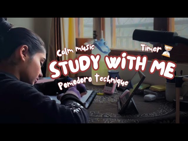 2-HOUR STUDY WITH ME | Calm Music🎹 | Pomodoro 50/10 | Morning Session🌸 #studywithme #motivation