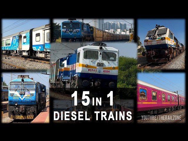 15 in 1 Diesel Trains 2025 #trainvideos Pure EMD Locomotives #indianrailways #2025 #dieselloco