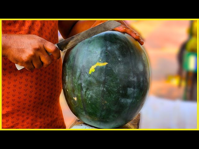 FRUIT NINJA of WATERMELON | Amazing Fruits Cutting Skills | Indian Street Food In 2024