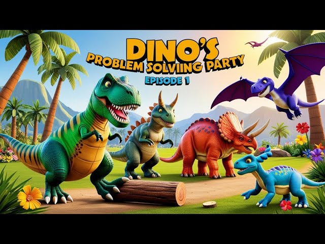 Dinosaurs Problem Solving Party - Episode 1| Dinosaurs for kids Story | Bedtime story  | Moral Story