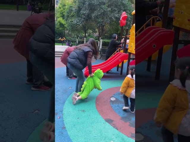 Once you get to the playground, there's nothing I can do to you#funny#Cutebaby