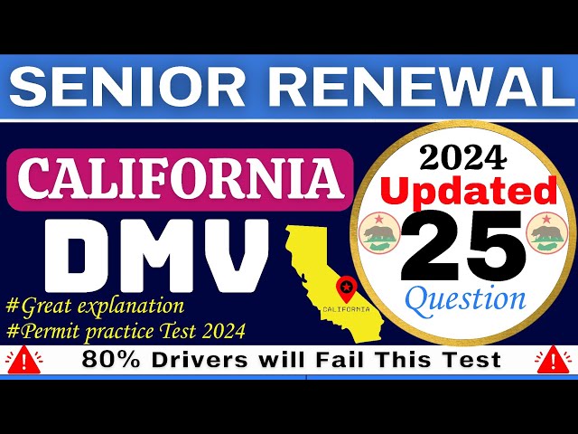 Senior renewal california DMV Written Test 2025 | DMV Actual Test Paper Test -10