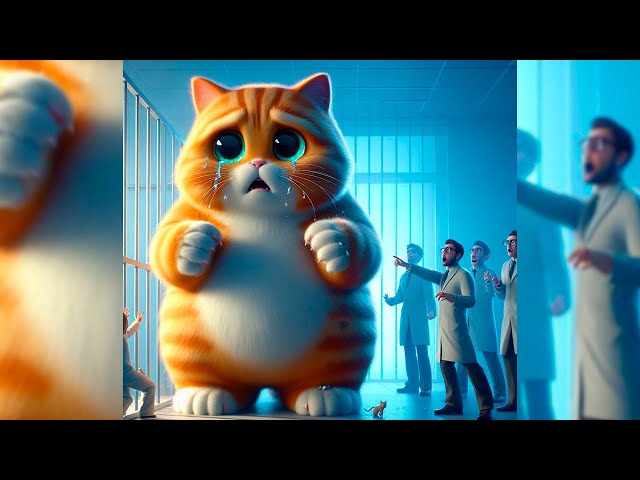 😿SAD STORY 😮LABORATORY GIANT RED CAT GROWED INCREDIBLY [9:16] #cats #cat #funny #kitten #cute