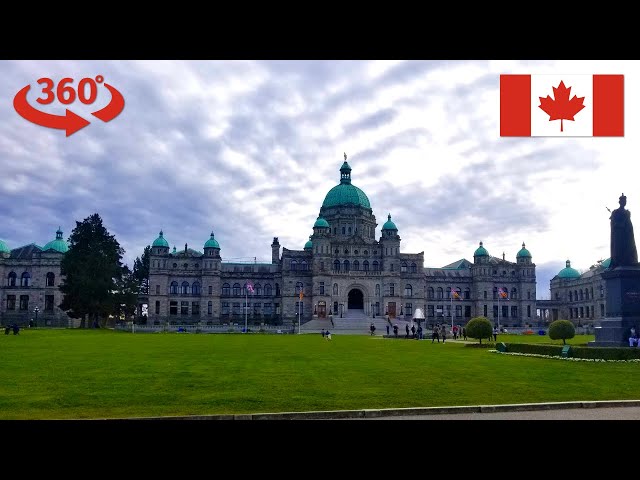 Victoria Walk at British Columbia Parliament Buildings in 360°