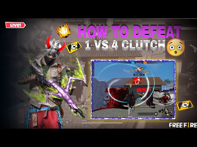 HOW TO DEFEAT 💀 1 VS 4 CLUTCH ☠️ VERY EASY WATCH' NOW 😱🚩 #freefire #viralvideos #trending #ff #yt