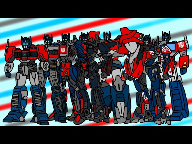 Evolution of Optimus Prime in movies (animated)