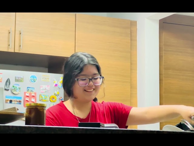 Sam washing the dishes! 😂 #cute #dubaivlog #housechores #adorable