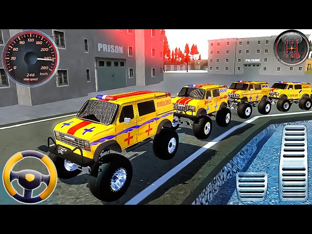 Juegos De Carros - Ambulance  Monster Truck Offroad Driver Extreme Racing #1 - Android Gameplay ios