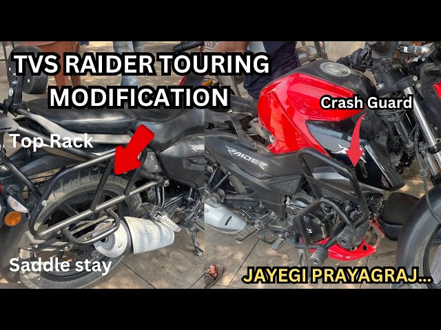 Tvs Raider 125 Touring Modified ll Raider 125 Modification ll @bikespartsgallery