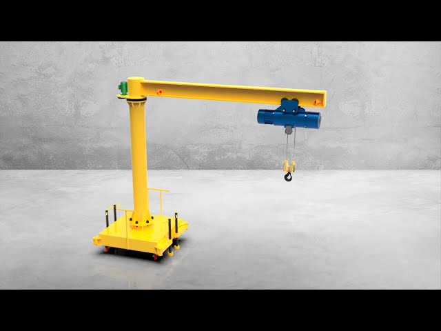 Mobile Jib Crane on Wheel: Customized Electrical Powered and Battered Powered Travelling