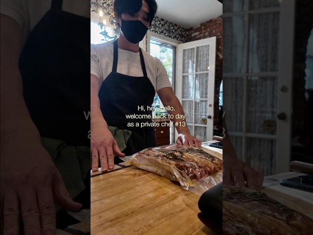 day as a private chef #13 #shorts #cooking #vlog  #food veal chops.