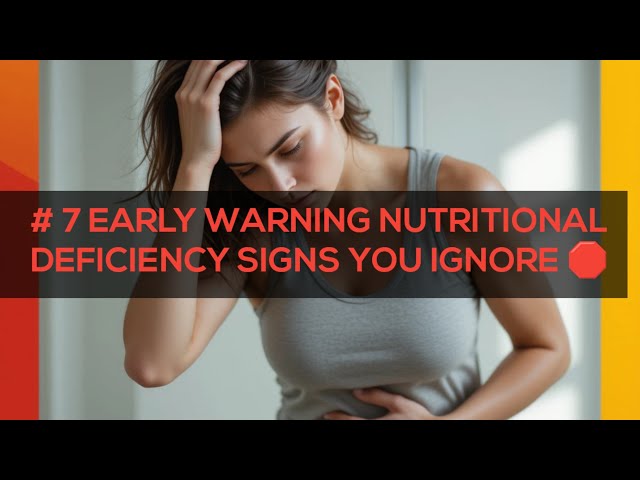 # 7 EARLY WARNING NUTRITIONAL DEFICIENCY SIGNS YOU SHOULD NEVER IGNORE 🛑