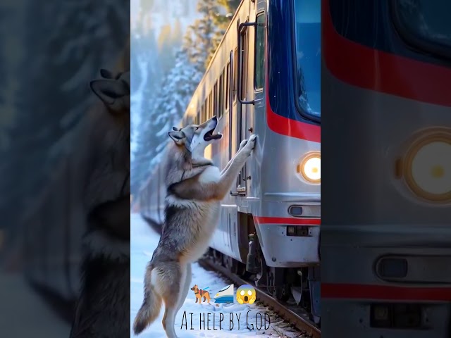 🐕‍🦺🚄😱 #ai #shorts #youtubeshorts