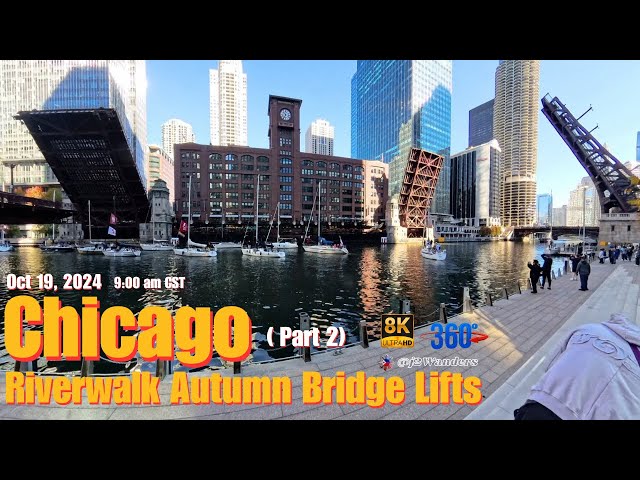 Draw-Bridge Lifting on the Chicago Riverwalk | City Magic Unfolds | Part 2 | U.S.A.