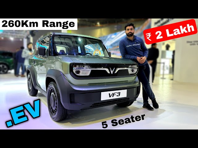 New VINFAST VF3 5 Seater Electric Car | ₹2 Lakh | 260 Km Range | Most Affordable Best Ev Car 2025