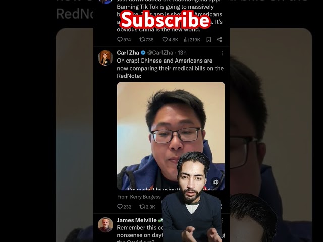 Chinese and Americans comparing their MEDICAL BILLS on REDNOTE #tiktok #tiktokban #trump #china