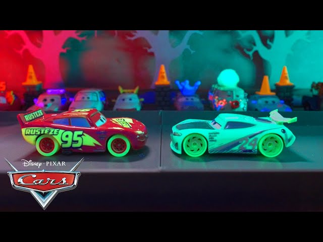 Lightning McQueen’s Haunted Piston Cup Haul-O-Ween Race! | Pixar Cars