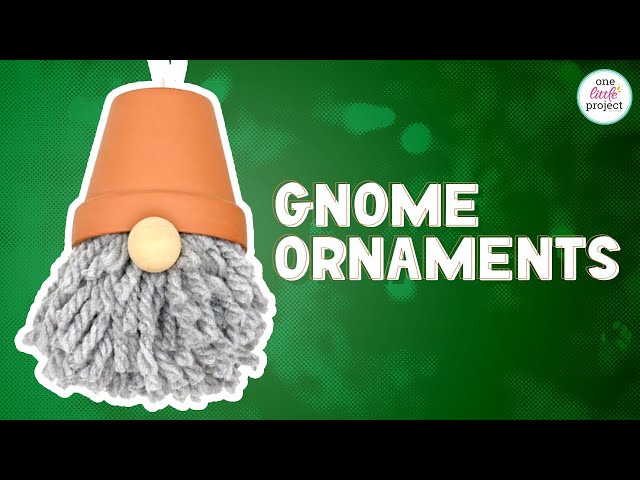 Gnome Ornaments | Clay Pot Gnome Christmas Ornaments