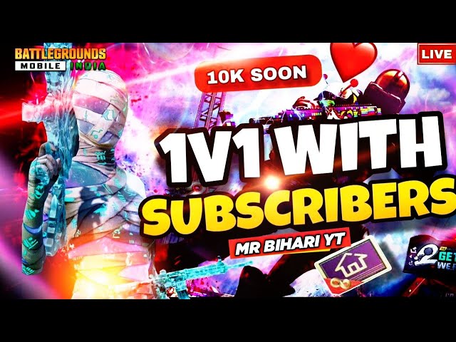 1V1 TDM LIVE STREAK MATCHS || TDM CUSTOM ROOM LIVE || BGMI LIVE CUSTOM ROOM || MR BIHARI YT IS LIVE