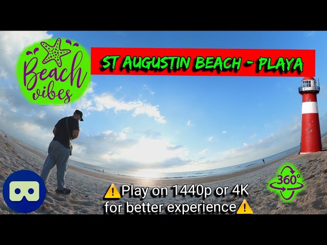 St. Augustine Beach/Playa 360°VR #beach #insta360 #fyp #vr #whatsappstatus #subscribe #support #sun