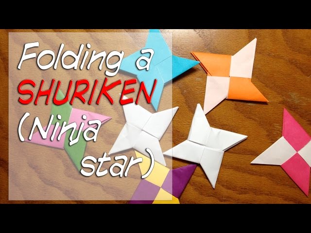 How to fold an origami ninja star (a shuriken)