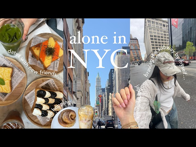 alone in NEW YORK CITY 🏙️ | what i eat, exploring the city + subway surfin’