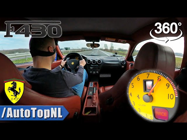 360° FERRARI F430 | 310km/h on AUTOBAHN (NO SPEED LIMIT) by AutoTopNL