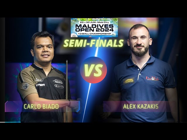 CARLO BIADO VS  ALEX KAZAKIS | MALDIVES OPEN 2024 10 BALL CHAMPIONSHIP #10ball #highlights