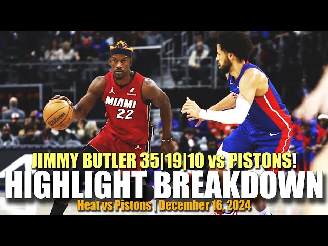 Jimmy Butler is ELITE! 35 Point Triple Double vs Pistons! | Full Breakdown