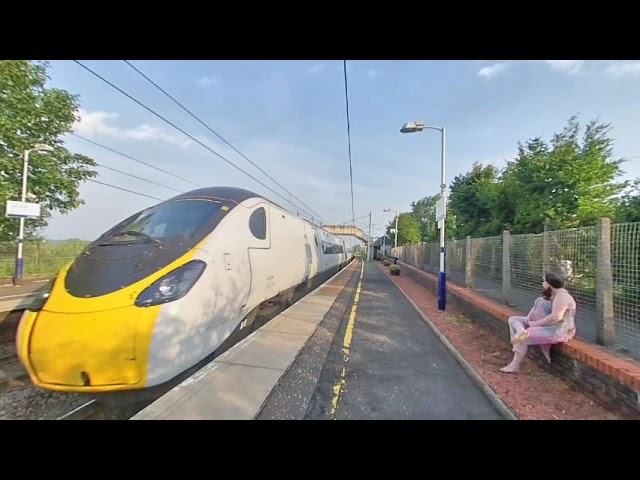 Carluke, pendolino train on 20/06/25 at 0658 VR180