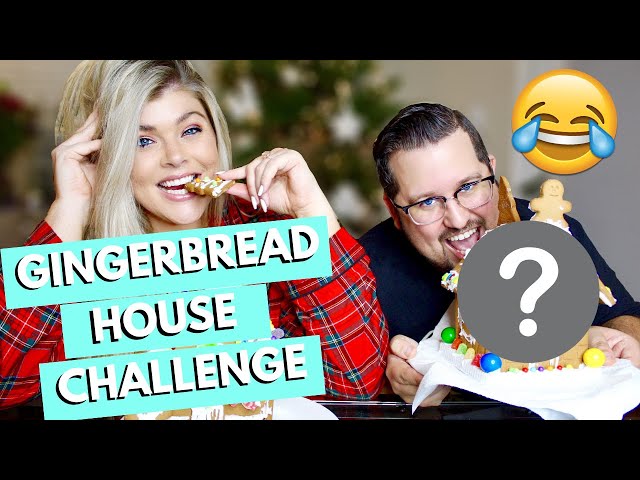 GINGERBREAD HOUSE CHALLENGE w/ HUSBAND!