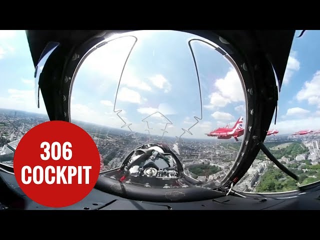 Fascinating 360 degree video from cockpit of red arrows on London flyspace