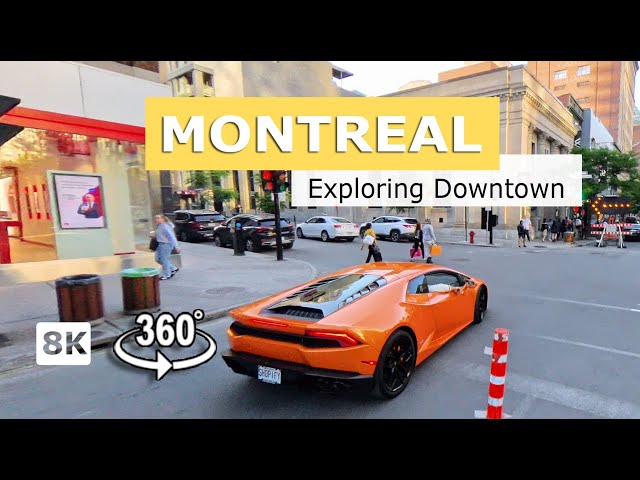 Dowtown Montreal 360° 8K Tour | Canada | Set quality to 4K or more