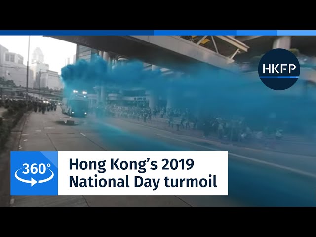 An all-immersive, 360° view of Hong Kong’s National Day turmoil