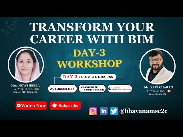 🔥 3-Days FREE BIM Workshop | Learn AUTODESK BUILD & Construction Clould |