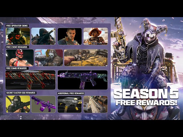 NEW 75+ FREE MW3 SEASON 5 REWARDS! (Free Operators, Bundles, Camos & MORE!) - Modern Warfare 3