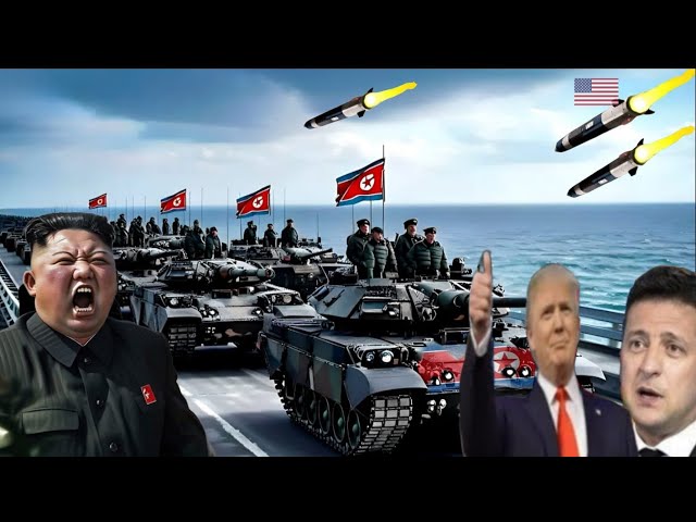 Today! America makes North Korea regret! 347 Russian tanks blown up by America