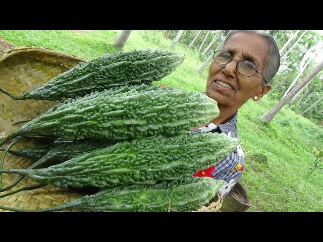 Bitter Gourd Masala Curry ❤ Healthy Village Food by Grandma | Village Life