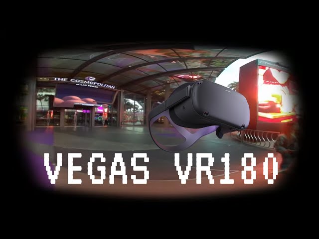 Virtual Vegas Strip Walk! #VR180 Floating Along Front of Cosmopolitan for Oculus Quest Viewers!