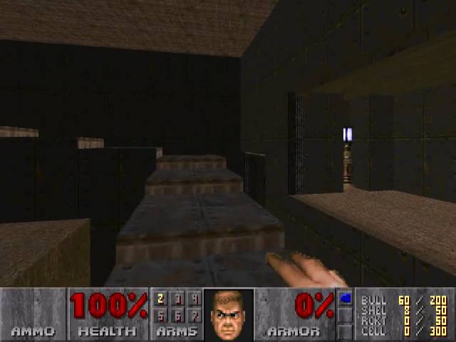 Doom II level 6, The Crusher: Secret area in red-key room