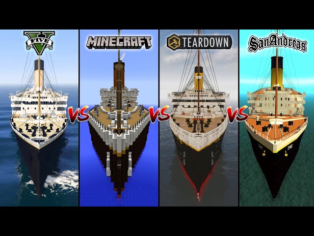 GTA 5 Titanic vs Minecraft vs Teardown vs GTA San Andreas - WHICH IS BEST?