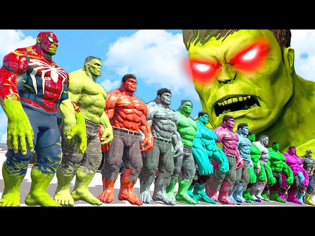 Hulk vs Hulk || Red & Blue & Yellow & Grey - What If